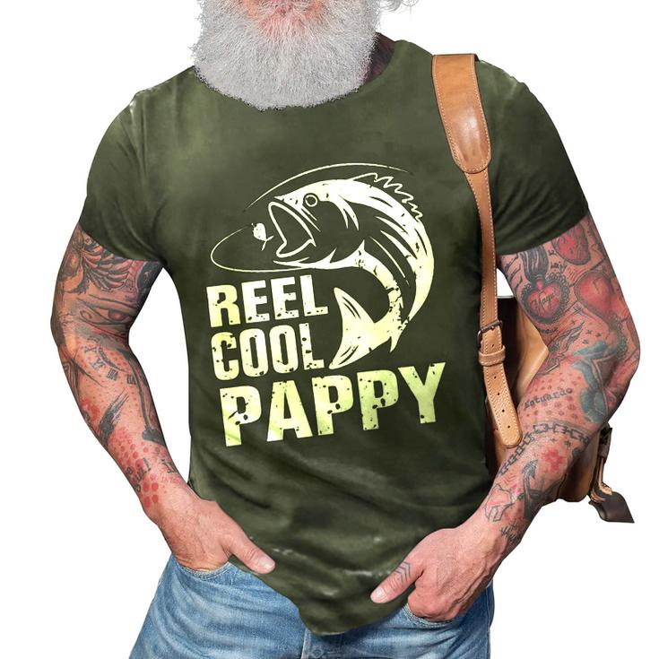 Vintage Reel Cool Pappy Fishing Fathers Day Gift 3D Print Casual Tshirt